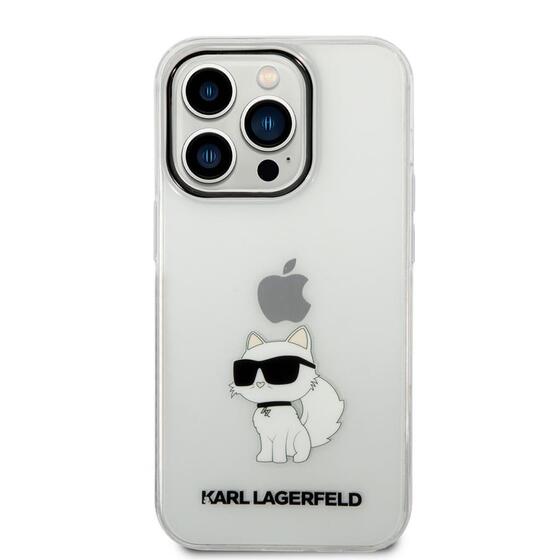 Apple iPhone 14 Pro Max Kılıf Karl Lagerfeld Transparan Choupette Dizayn Kapak