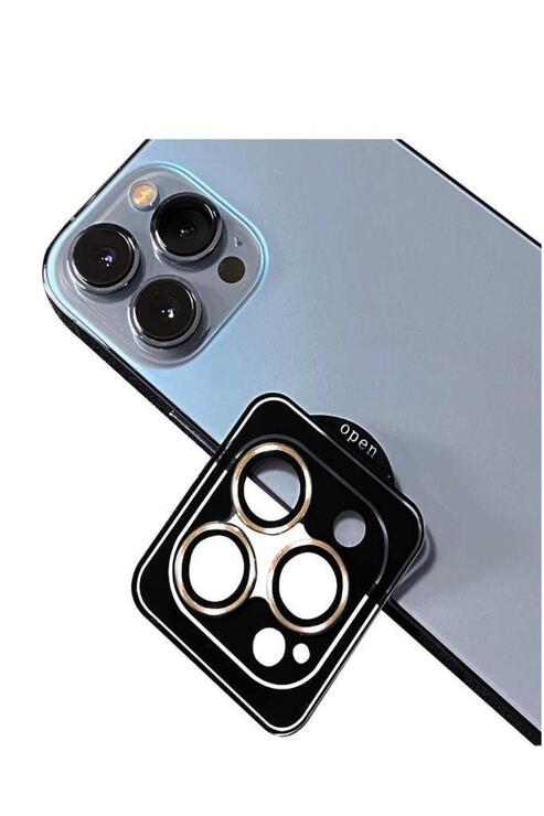 Apple iPhone 14 Pro Uyumlu CL-09 ​​​​Kamera Lens Koruyucu Kolay Takma Aparatlı