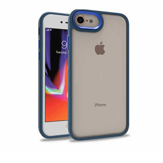 Apple iPhone 7 Kılıf Kamera Korumalı Mat Renkli Silikon