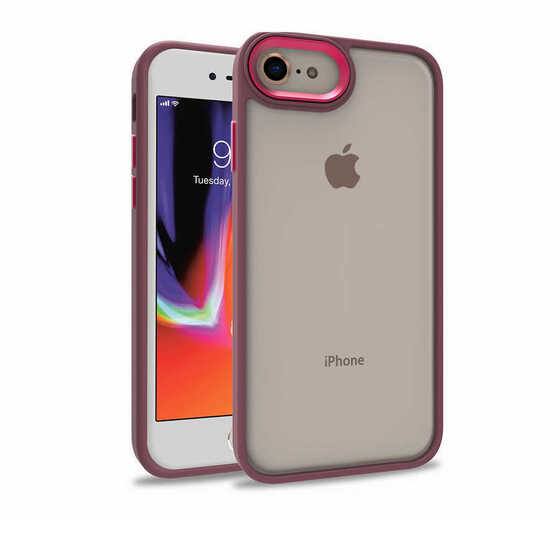 Apple iPhone 8 Kılıf Kamera Korumalı Mat Renkli Silikon