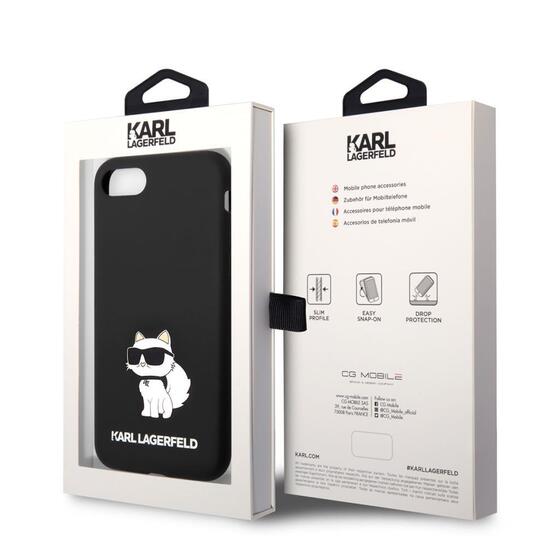 Apple iPhone 8 Kılıf Karl Lagerfeld Silikon Choupette Dizayn Kapak
