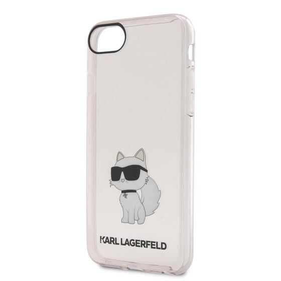 Apple iPhone 8 Kılıf Karl Lagerfeld Transparan Choupette Dizayn Kapak