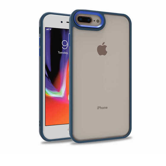 Apple iPhone 8 Plus Kılıf Kamera Korumalı Mat Renkli Silikon