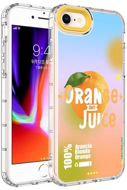 Apple iPhone SE 2020 Kılıf Kamera Çıkıntılı Renkli Desenli Silikon