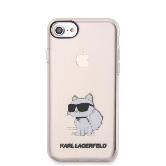 Apple iPhone SE 2020 Kılıf Karl Lagerfeld Transparan Choupette Dizayn Kapak