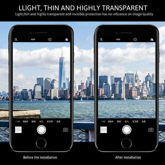 Apple iPhone SE 2022 Kamera Lens Koruyucu 0,2mm İnce Koruma