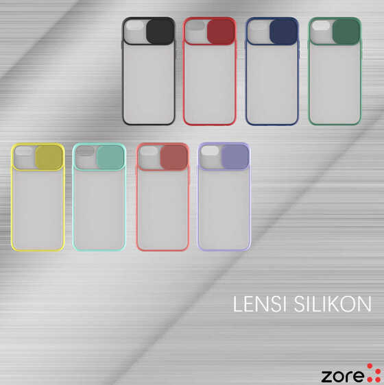 Apple iPhone SE 2022 Kılıf Kamera Sürgülü Koruma Lüx Koruma silikon