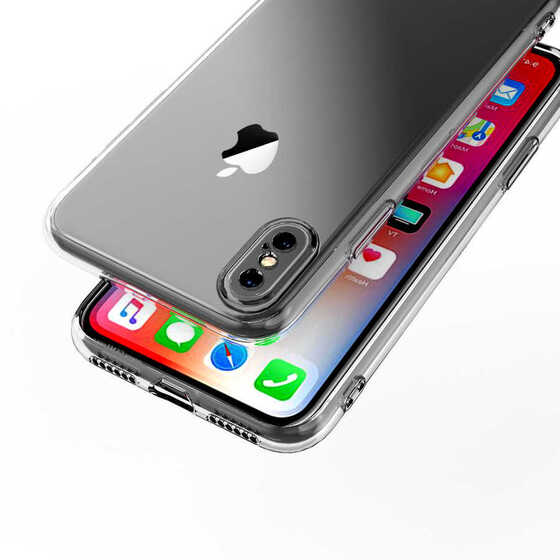 Apple iPhone X Kılıf Kamera Korumalı Süper Silikon Kapak