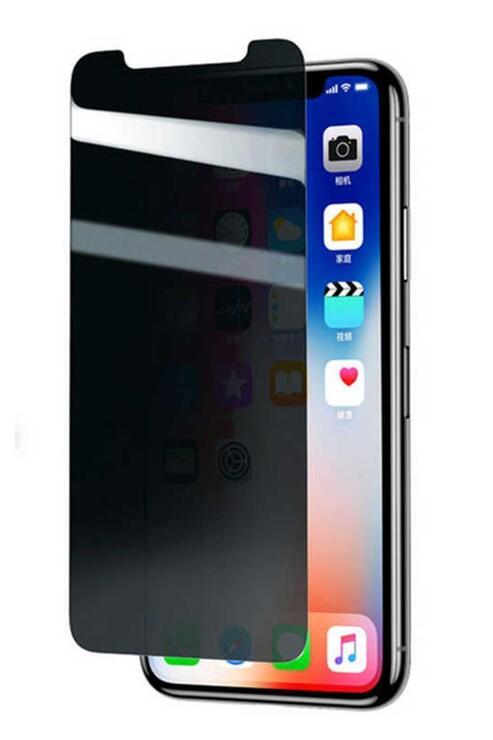 Apple iPhone X ​​​​​​​​​​​​Premium Privacy Ekstra Korumalı Tam Kaplayan Cam Ekran Koruyucu