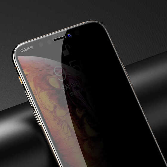 Apple iPhone XS 5.8 Zore Kor Privacy Cam Ekran Koruyucu