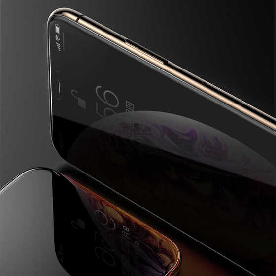 Apple iPhone XS 5.8 Zore Kor Privacy Cam Ekran Koruyucu