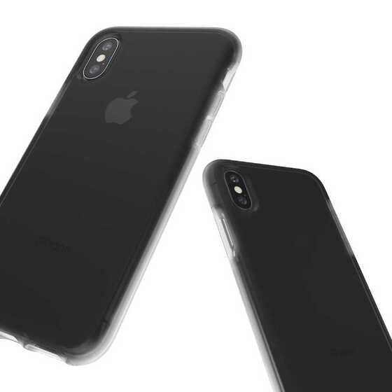 Apple iPhone XS Max 6.5 Transparan UR Renki Transparan Ice Cube Kapak