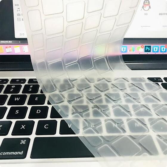 Apple Macbook 16' Touch Bar A2141 Klavye Koruyucu Transparan Buzlu Silikon Ped