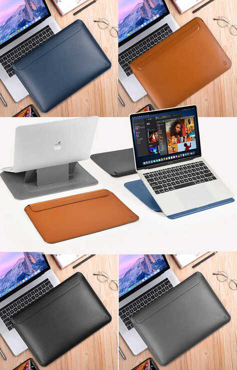 Apple Macbook Pro 16.2 2023 A2780 Wiwu Macbook Skin Pro Portable Stand Kılıf