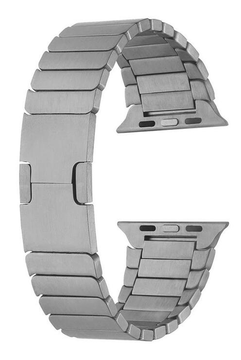 Apple Watch 7 41mm Otomatik Klipsli Lüx Metal Kordon