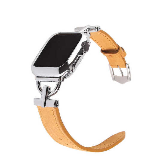 ​​​Apple Watch 7 45mm KRD-53 Deri Tasarım Kordon
