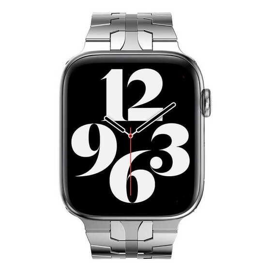 ​​​Apple Watch 7 45mm KRD-63 Klipsli Lüx Metal Kordon