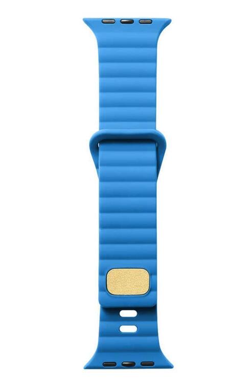 Apple Watch Ultra 49mm Uyumlu KRD-73 Şerit Tasarım Lüx Silikon Kordon