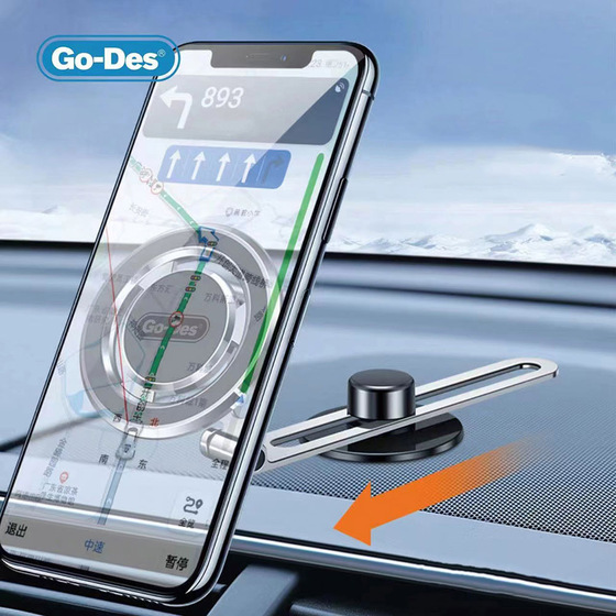 Araba Araç İçi Telefon Tutucu Go Des GD-HD912 Magnetik Dönebilen Torpido Üstü Düz Zemin Tasarım