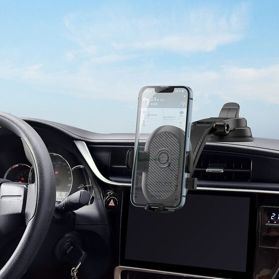 Araba Araç İçi Telefon Tutucu Wiwu CH014 Otomatik Mekanizmalı Cam ve Göğüs Kısım Vantuzlu Tasarım