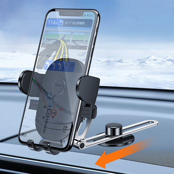 Araç İçi Düz Zemin Telefon Tutucu Wiwu CH028 Otomatik Mekanizmalı Karbon Fiber Gövde Tasarımı