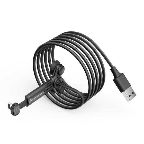 Benks D30 Lightning USB Gaming Kablo 2A Vantuzlu Oyuncu Şarj Kablosu 120 cm 270° Katlanır