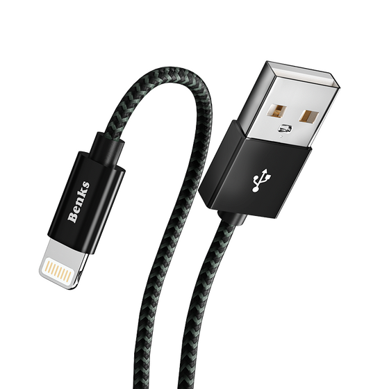 Benks M07 MFI Lightning USB Kablo 2.4A Şarj Kablosu 25 cm Data Kablo