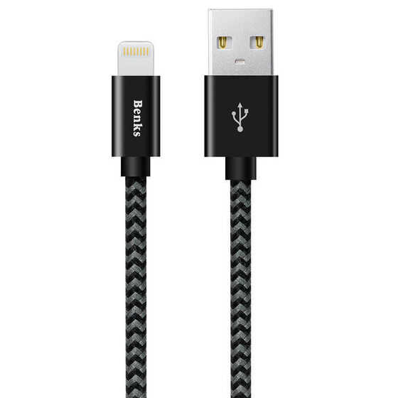 Benks M07 MFI Lightning USB Kablo 2.4A Şarj Kablosu 25 cm Data Kablo