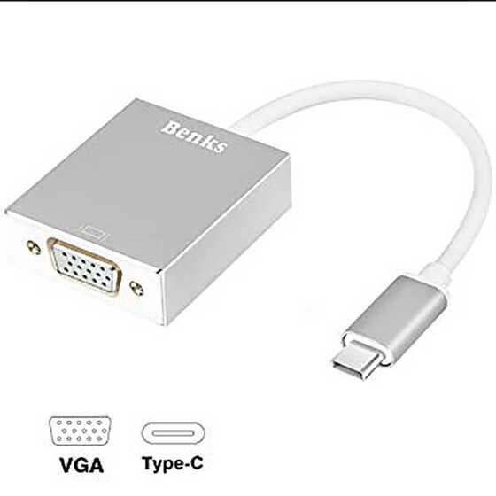 Benks Type-C to VGA Dönüştürücü Adaptör USB 3.1 1080p 10 Gbps