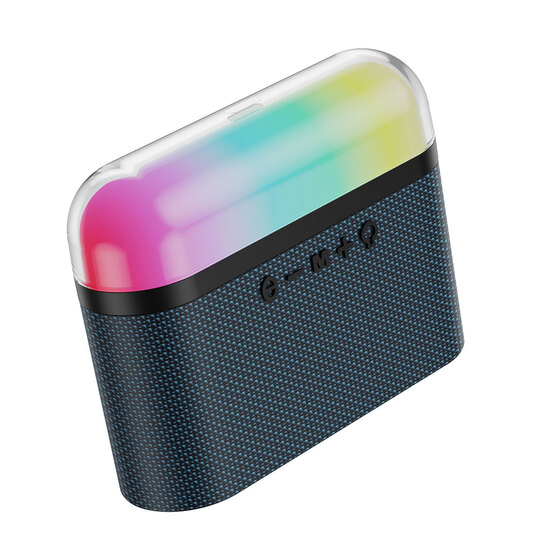 Bluetooth Speaker Wiwu P60 RGB Led Işıklı Taşınabilir Kablosuz Hoparlör Thunder Wireless Lacivert