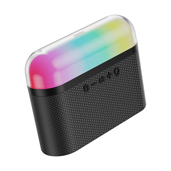 Bluetooth Speaker Wiwu P60 RGB Led Işıklı Taşınabilir Kablosuz Hoparlör Thunder Wireless Siyah