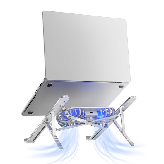 Çift Fanlı Işıklı Katlanabilir Ayarlanabilir Laptop Standı Wiwu S400 Pro 5W 3000RPM