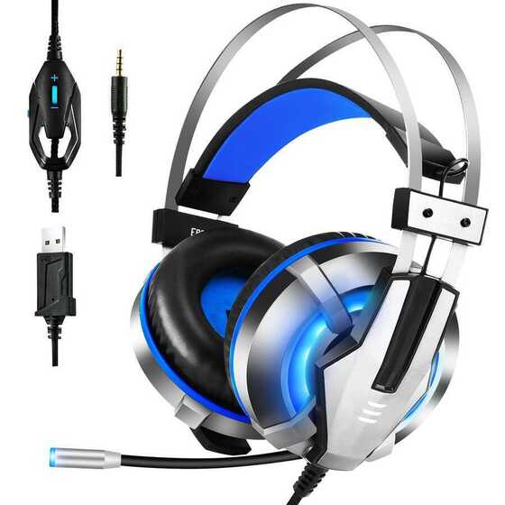 Eksa E800 Gaming Kulaklık Oyuncu Kulaklığı Led Işıklı 3.5 mm & Çıkarılabilir Mikrofon