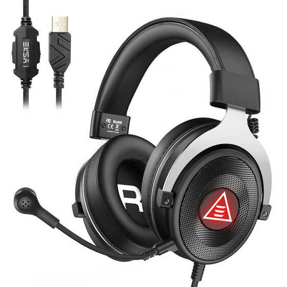 Eksa E900 Plus Gaming Kulaklık Oyuncu Kulaklığı 7.1 Surround USB & 3.5 mm Çıkarılabilir Mikrofon