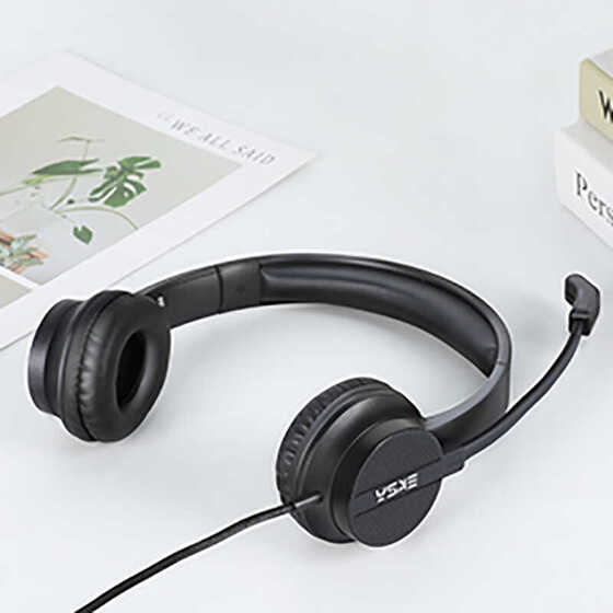 Eksa H12 3.5 mm Kablolu Kulaküstü Mikrofonlu Kulaklık Kumandalı Akıllı ENC