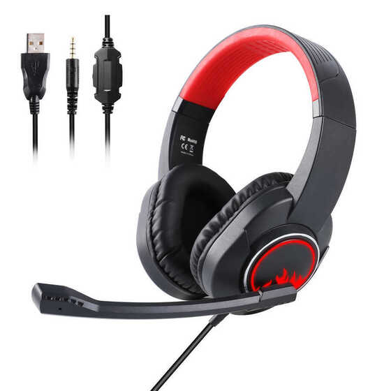 Eksa T8 Gaming Kulaklık Oyuncu Kulaklığı Led Işıklı 3.5 mm & Mikrofon