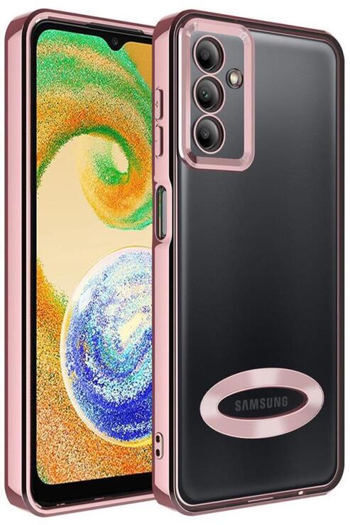 Galaxy A24 Kılıf Köşeleri Renkli Şeffaf Kamera Korumalı Silikon Luxury Kapak