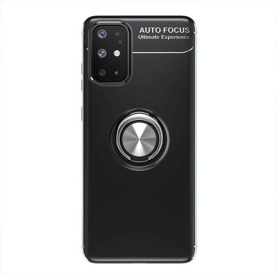 Galaxy A31 Yüzüklü Standlı Manyetikli Kamera Kor. Silikon Kılıf