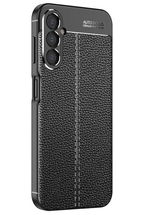 Galaxy A34 Kılıf Deri Desenli Kamera Korumalı Silikon