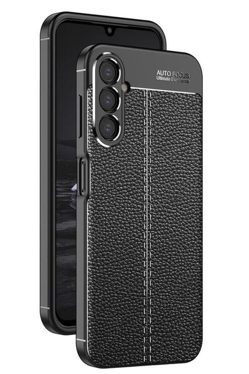 Galaxy A54 Kılıf Deri Desenli Kamera Korumalı Silikon