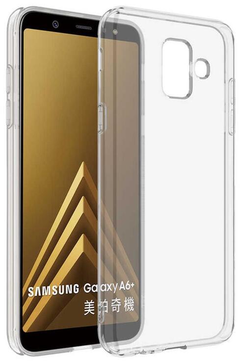 Galaxy A6 2018 Kılıf İnce ve Esnek Şeffaf Süper Silikon