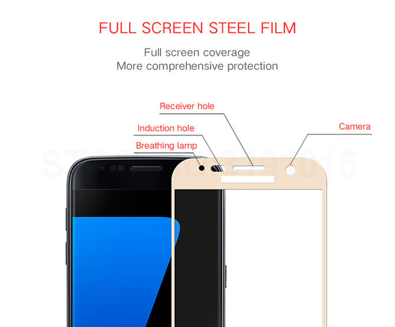 Galaxy A7 2016 Ekranı Tam Kaplayan Cam Koruyucu