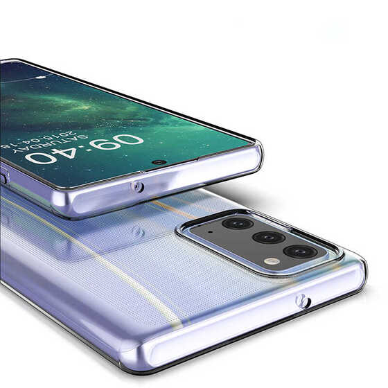 Galaxy Note 20 Kılıf İnce Esnek Sararmaz Şeffaf Süper Silikon