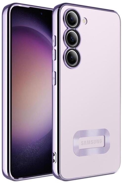 Galaxy S23 Kılıf Köşeleri Renkli Şeffaf Kamera Korumalı Silikon Luxury Kapak