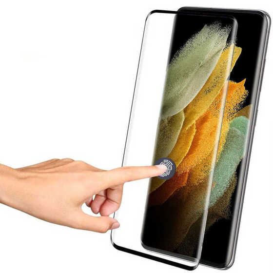 Galaxy S23 Ultra Uyumlu Tam Yapışan Eğimli Cam Ekran Koruyucu