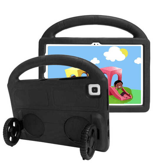 Galaxy T720 Tab S5E Kılıf Tekerli Stand Çocuk Tablet Silikon