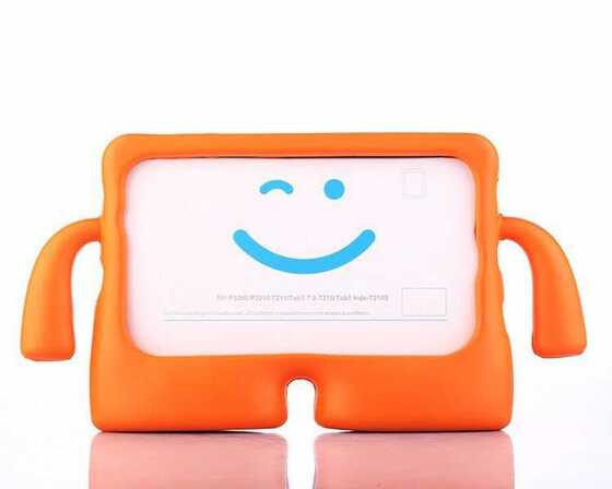 Galaxy Tab 3 7.0 T210 Figürlü Silikon Çocuk Tablet Standlı Kılıf