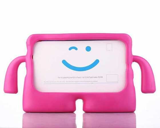 Galaxy Tab 4 T280 Figürlü Silikon Çocuk Tablet Standlı Kılıf