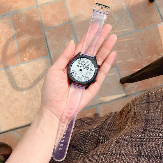 Galaxy Watch 3 41mm KRD-13 Şeffaf Silikon Metal Toka Kademeli Kordon
