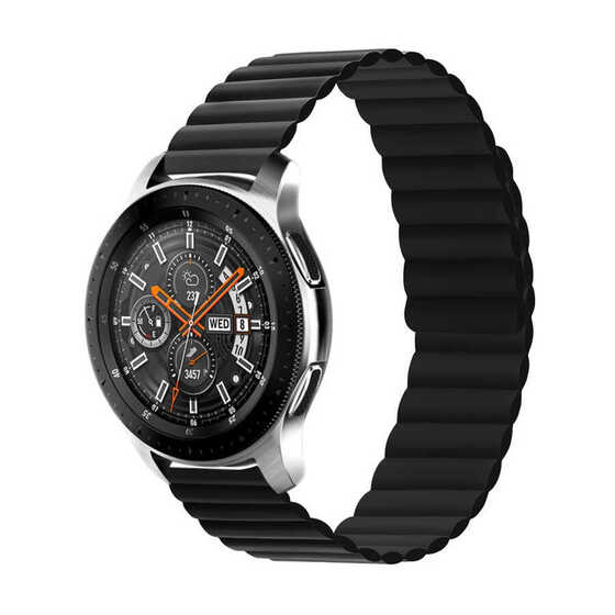 Galaxy Watch 3 45mm Uyumlu KRD-52 Çift Renk Dizayn Mıknatıslı Kordon